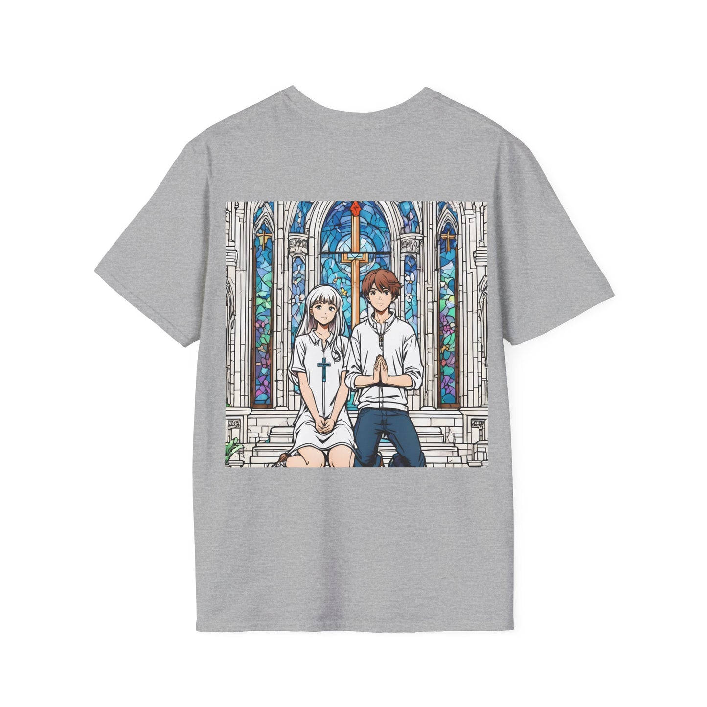 "In God we trust" Double Print Unisex Softstyle T-Shirt