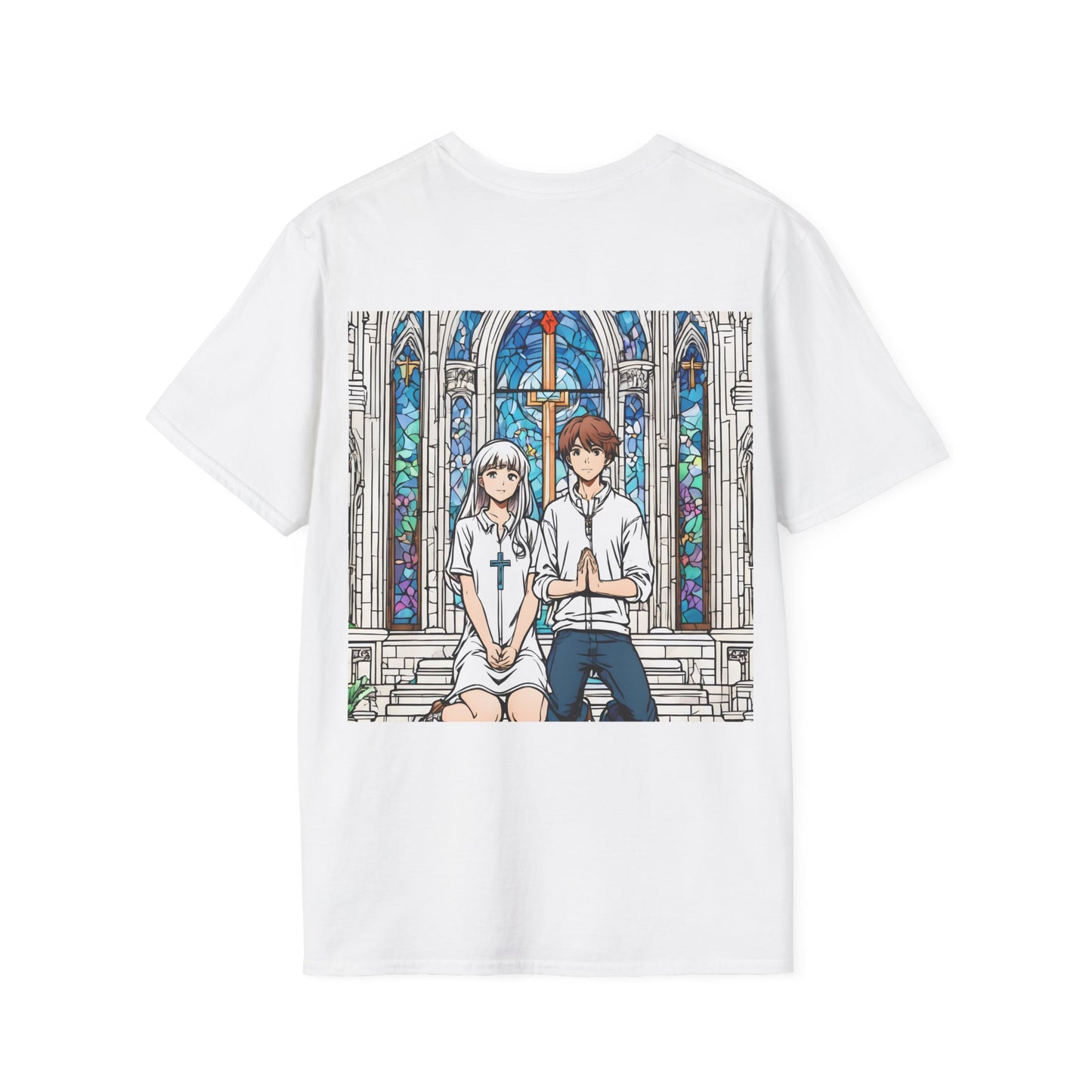 "In God we trust" Double Print Unisex Softstyle T-Shirt