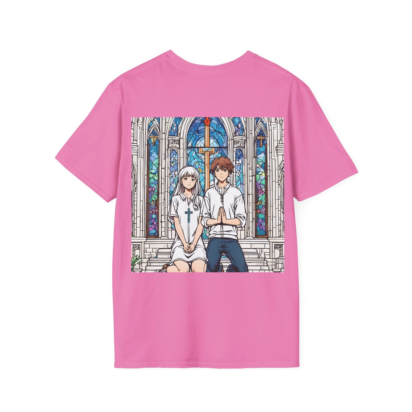 "In God we trust" Double Print Unisex Softstyle T-Shirt