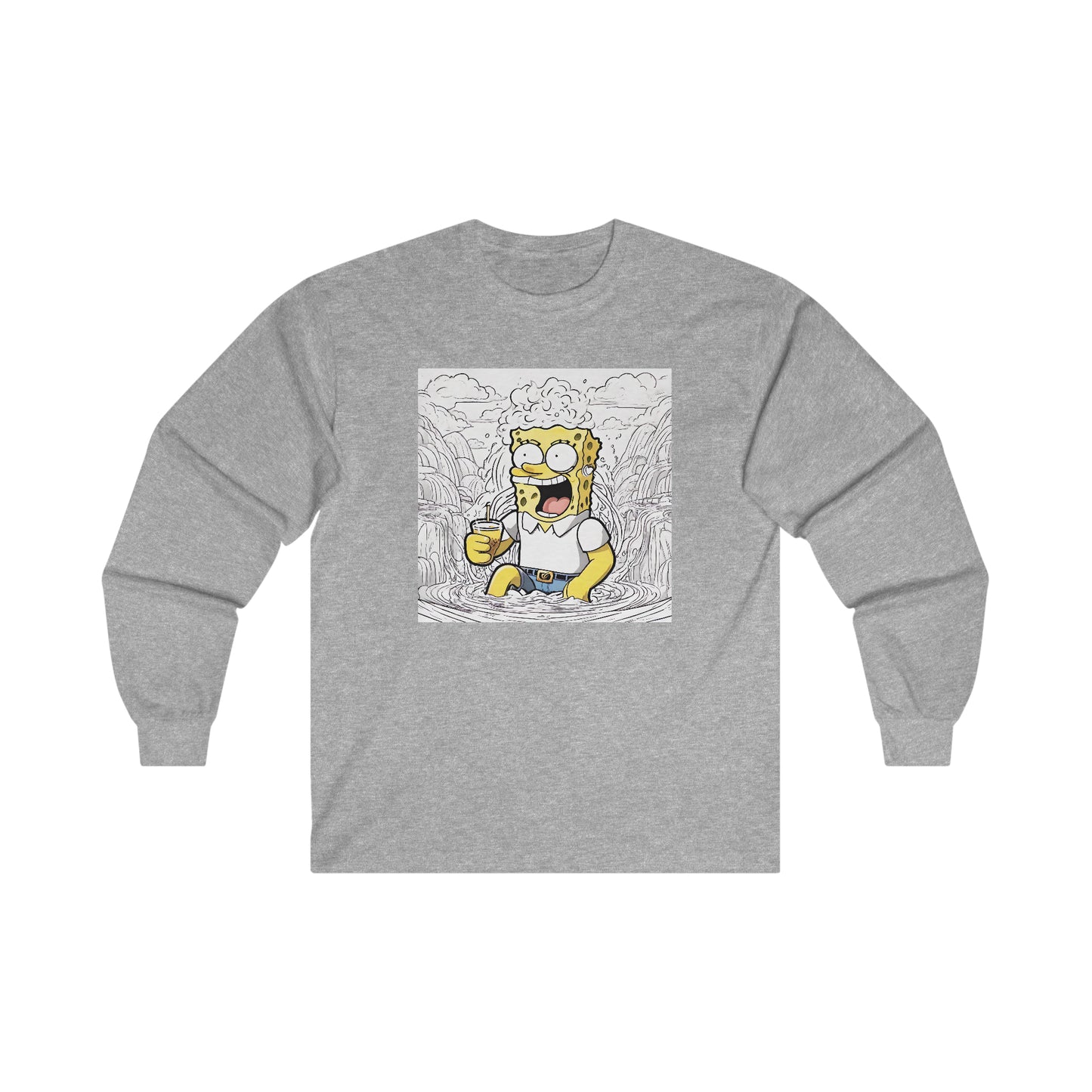 "WTH !!!' Single Print Ultra Cotton Long Sleeve Tee