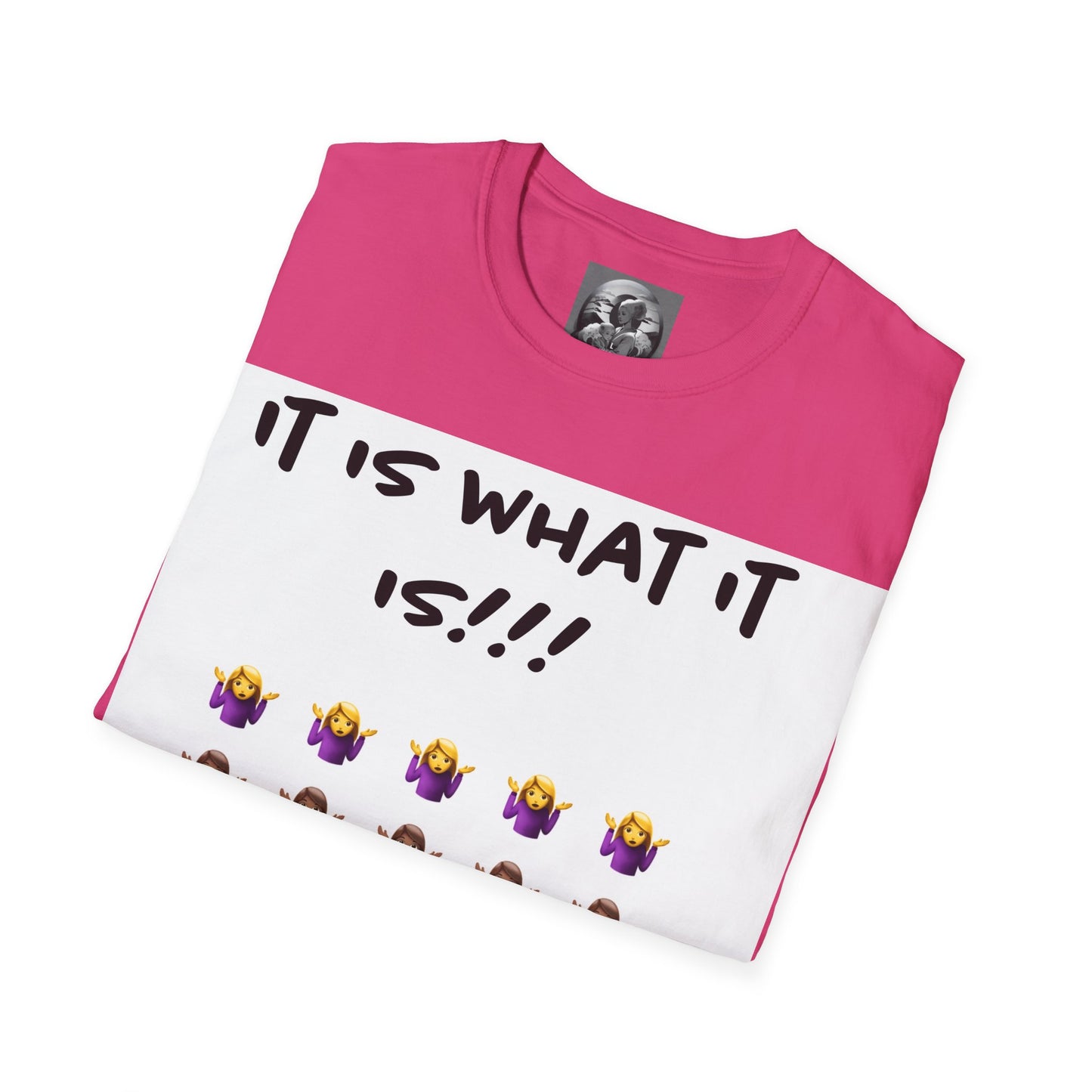 "It is what it is female" Single Print Unisex Softstyle T-Shirt