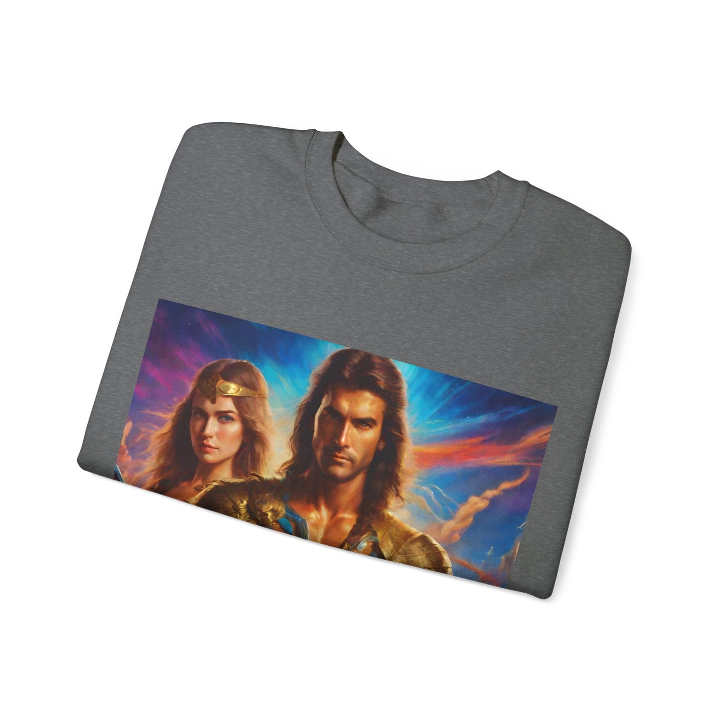 "80s medieval fantasy" Single Print Unisex Heavy Blend™ Crewneck Sweatshirt