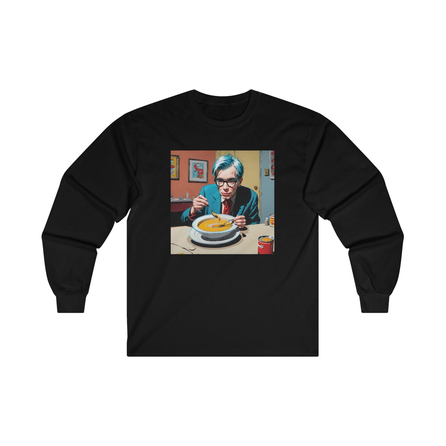 "Warhol: the abstract legend" Single Print Ultra Cotton Long Sleeve Tee