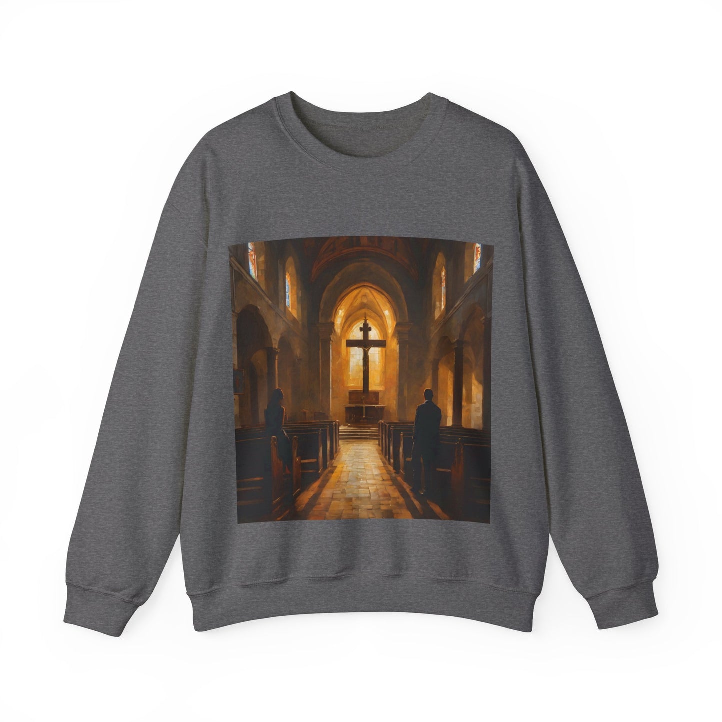 "In God we trust"  Single Print Unisex Heavy Blend™ Crewneck Sweatshirt