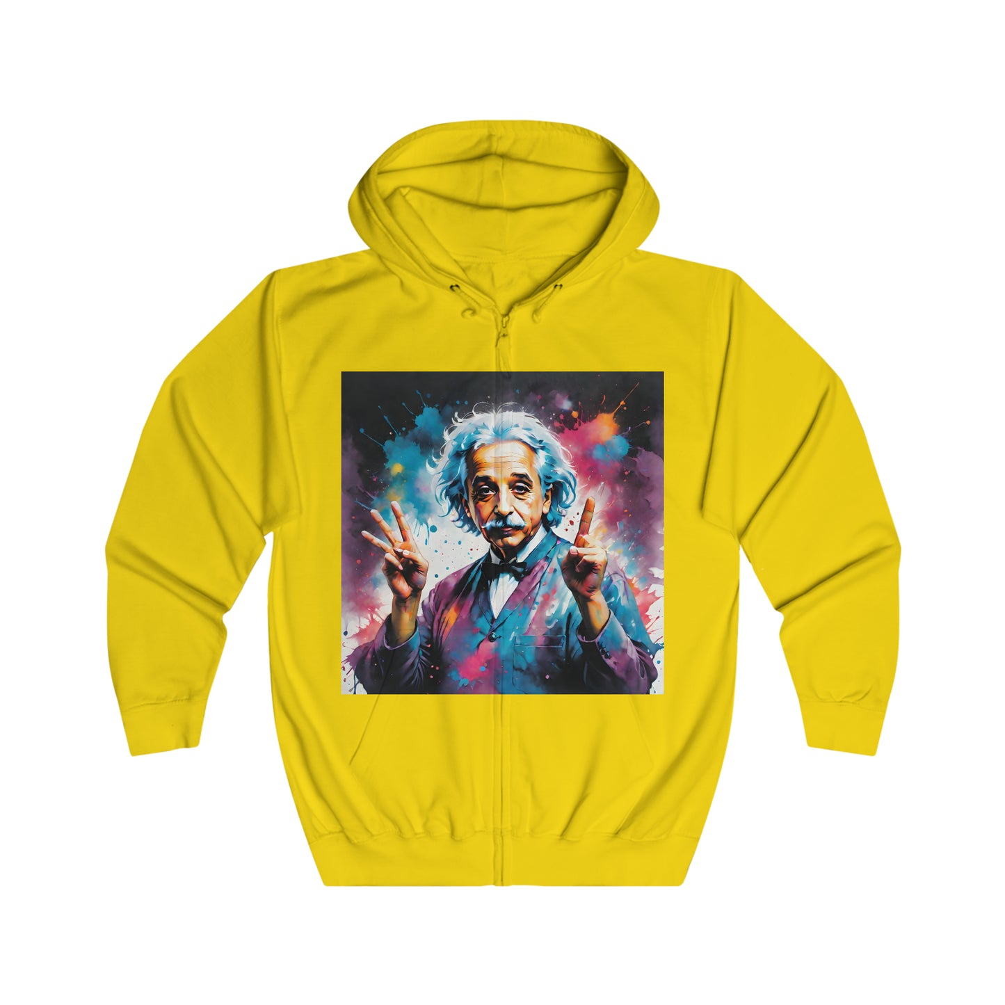 "The theory of everything" Single Print Unisex Full Zip Hoodie