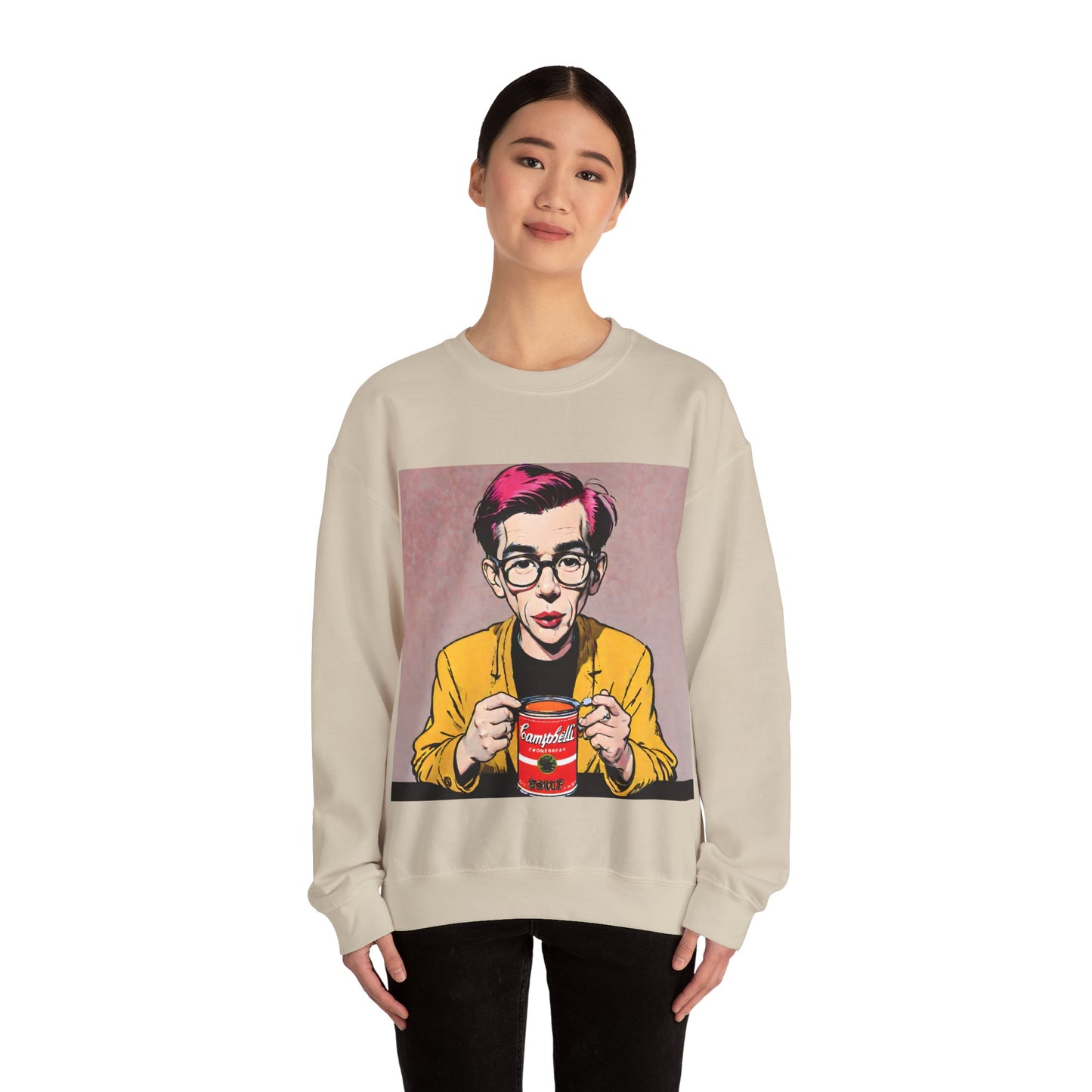 "Warhol: the abstract legend" Single Print Unisex Heavy Blend™ Crewneck Sweatshirt