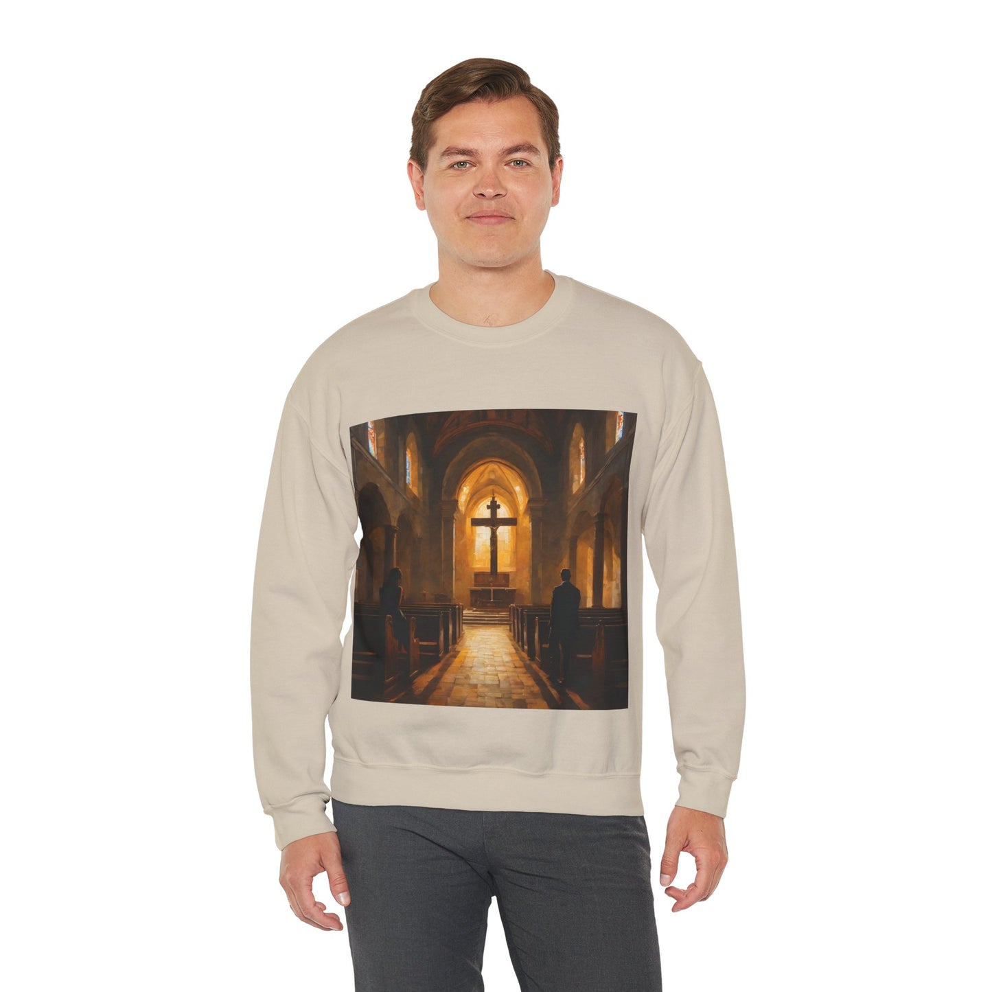 "In God we trust"  Single Print Unisex Heavy Blend™ Crewneck Sweatshirt