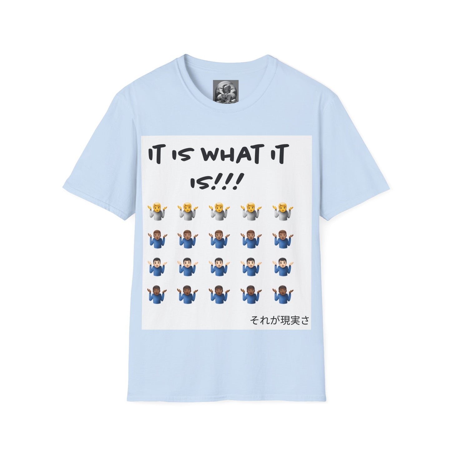 "It is what it is male" Single Print Unisex Softstyle T-Shirt