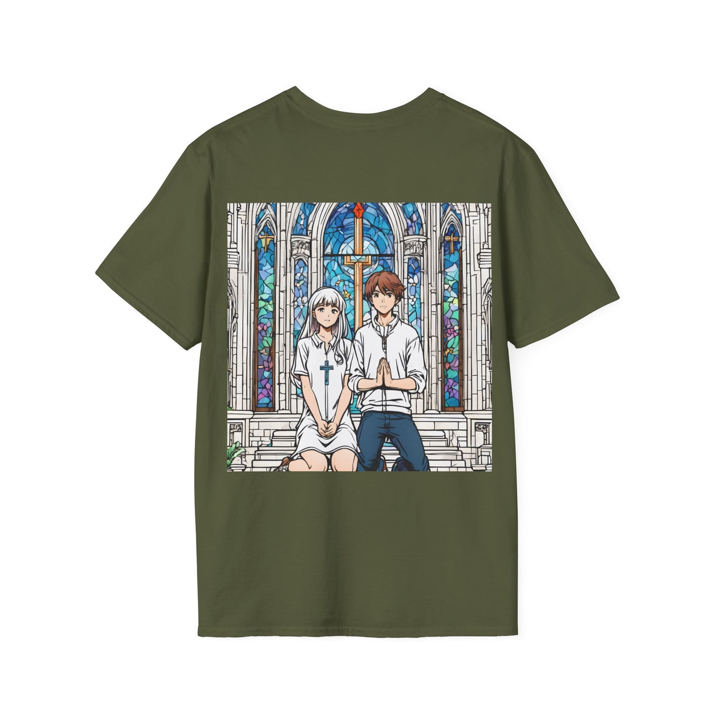 "In God we trust" Double Print Unisex Softstyle T-Shirt