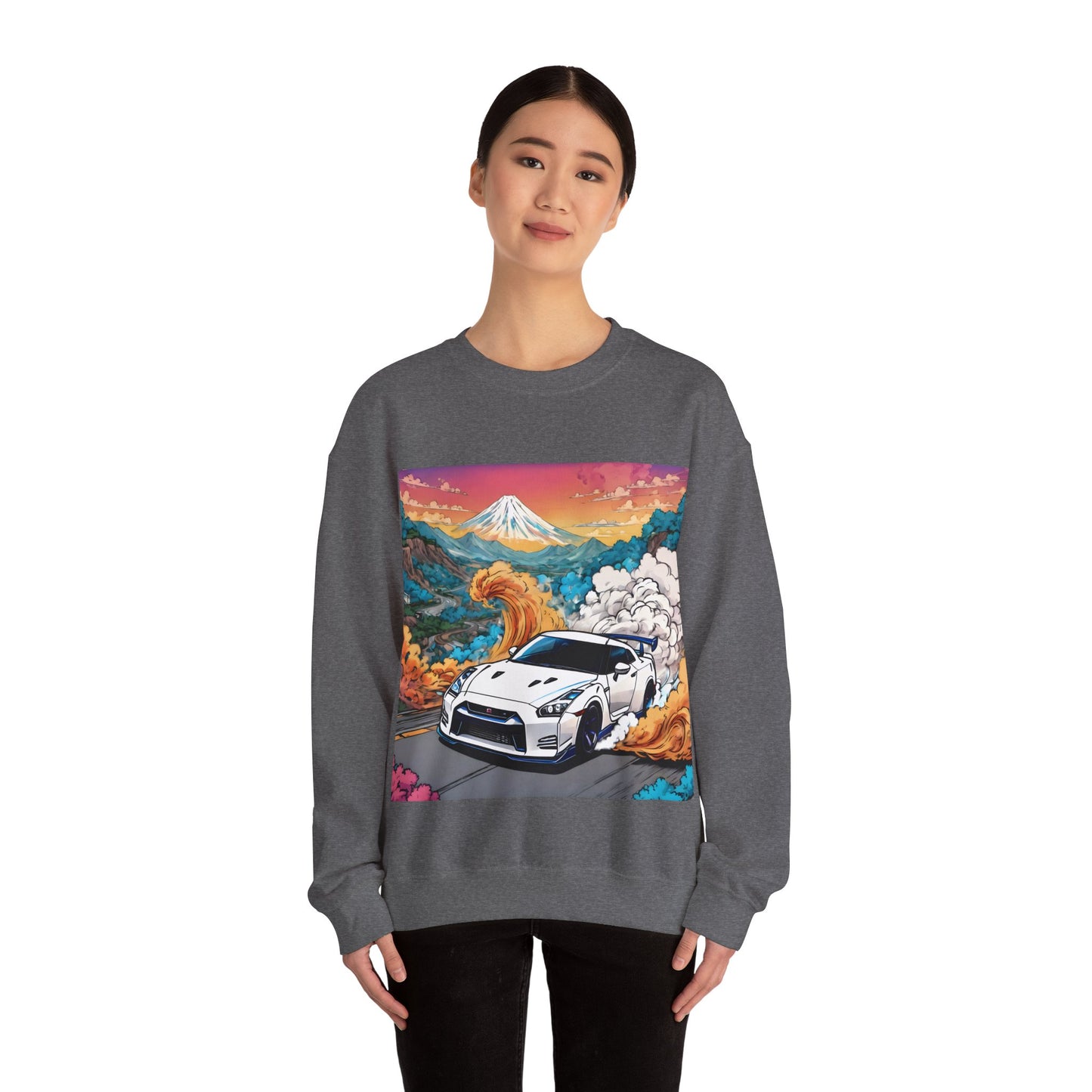 " Go, Go, Go Racing !!!!!!" Double Print Unisex Heavy Blend™ Crewneck Sweatshirt
