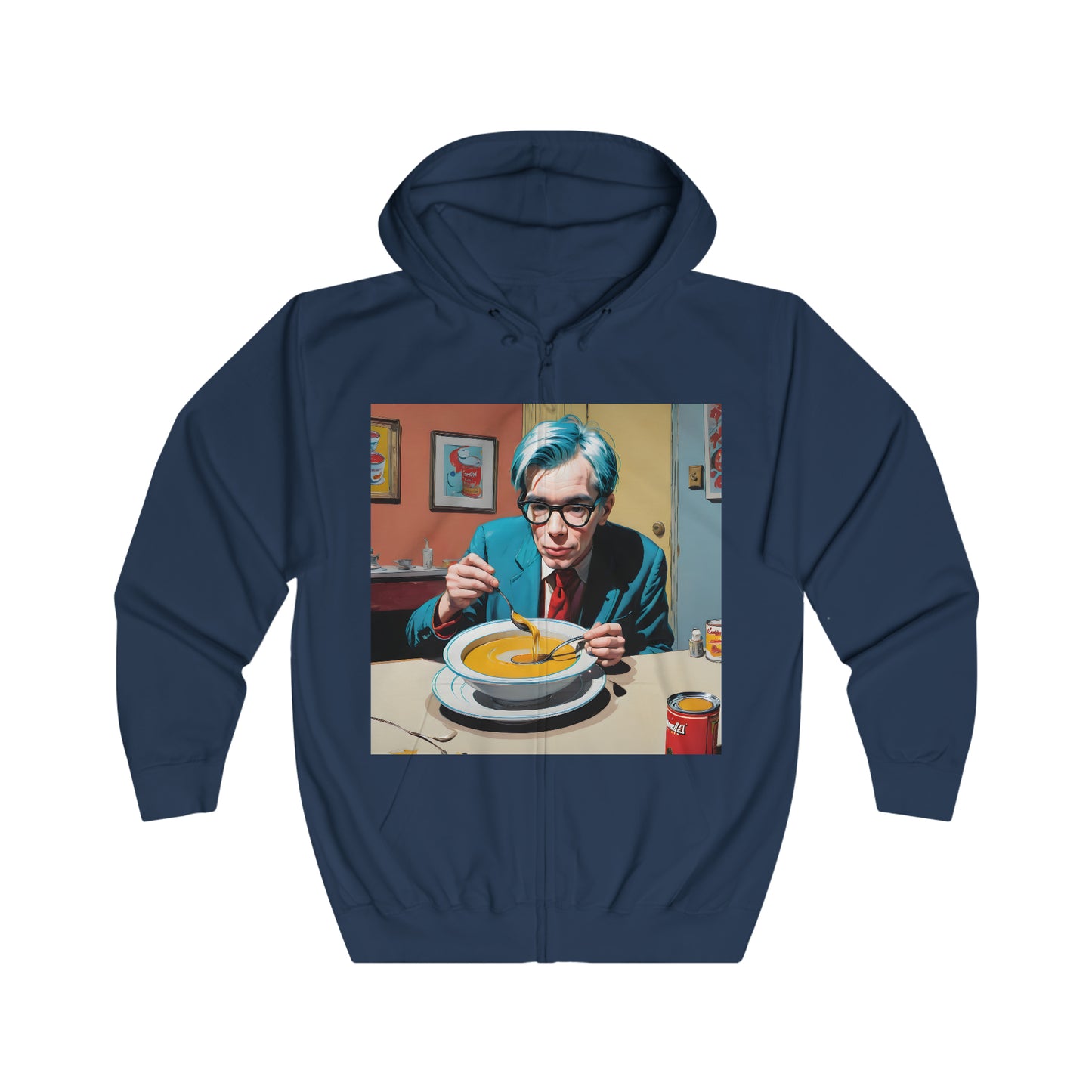 "Warhol: the abstract legend" Single Print Unisex Full Zip Hoodie