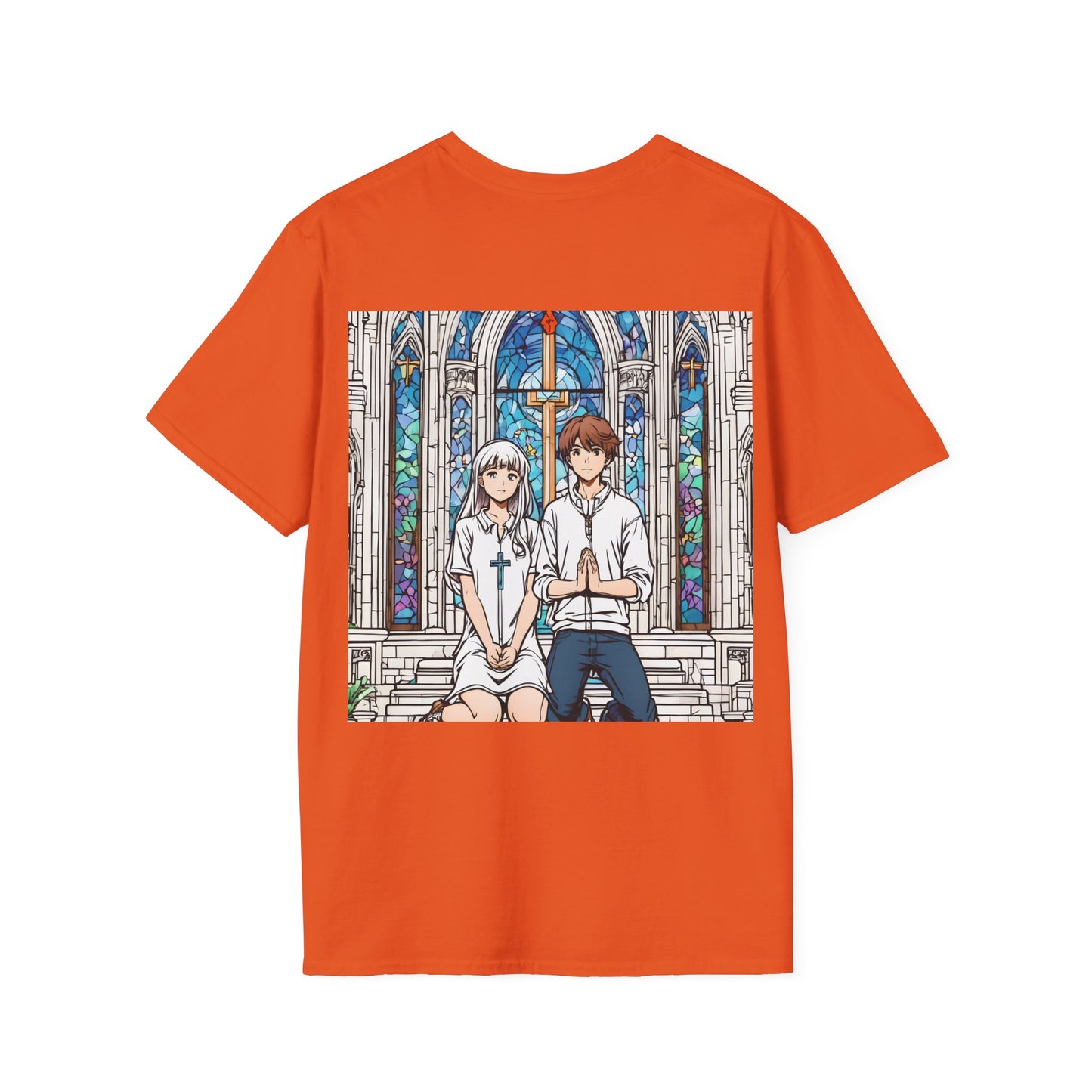 "In God we trust"  Double Print Unisex Softstyle T-Shirt