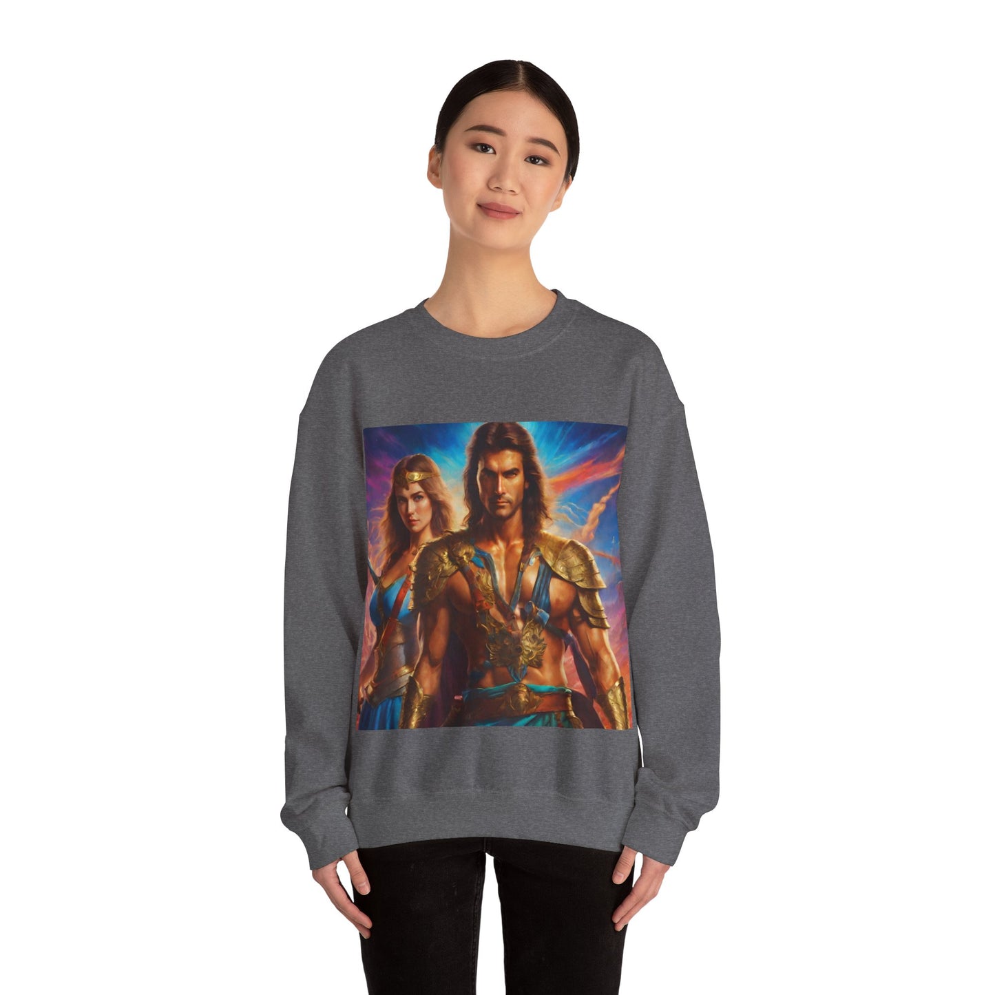 "80s medieval fantasy" Single Print Unisex Heavy Blend™ Crewneck Sweatshirt