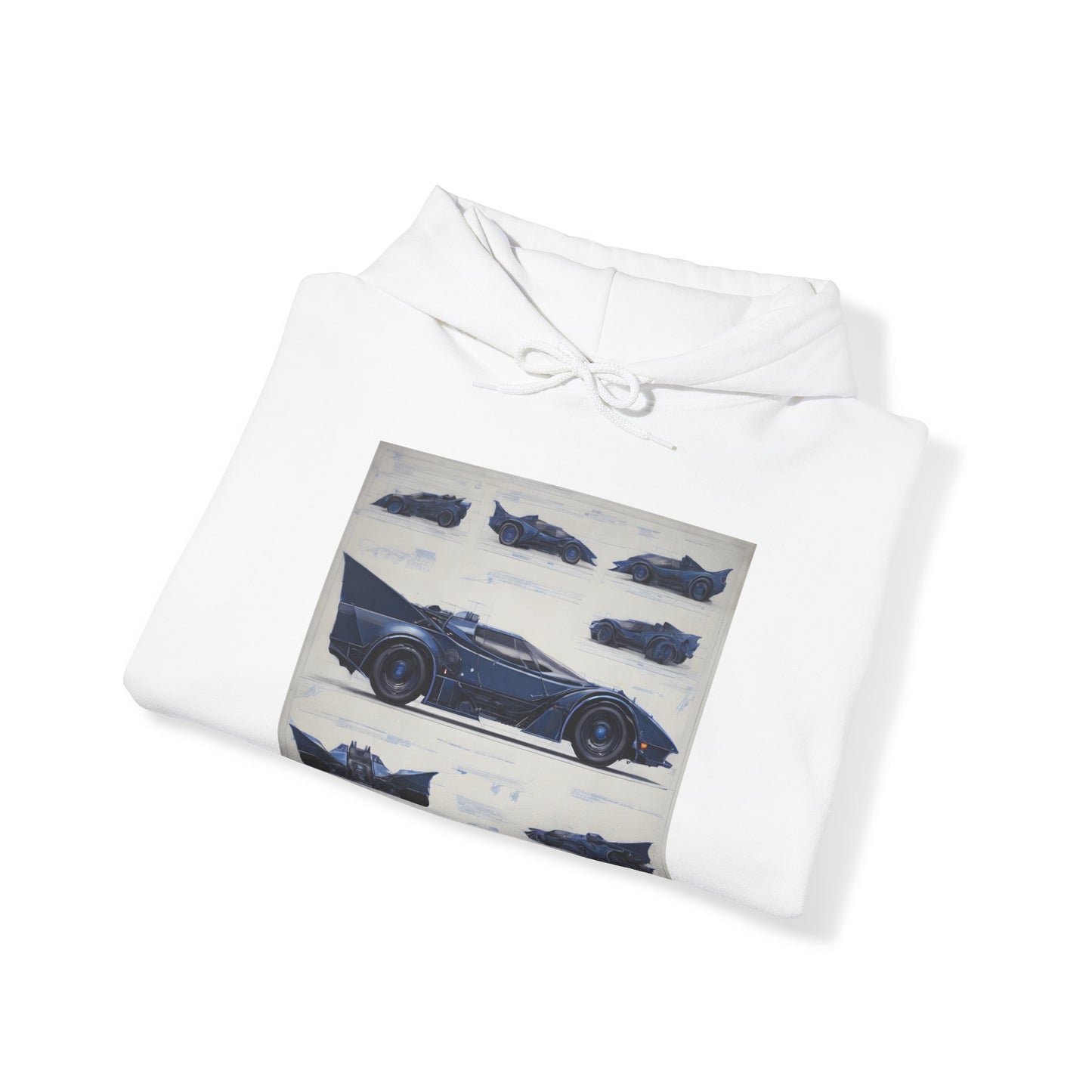 "Automobiliá de Chiroptera" Single Print Unisex Heavy Blend™ Hooded Sweatshirt