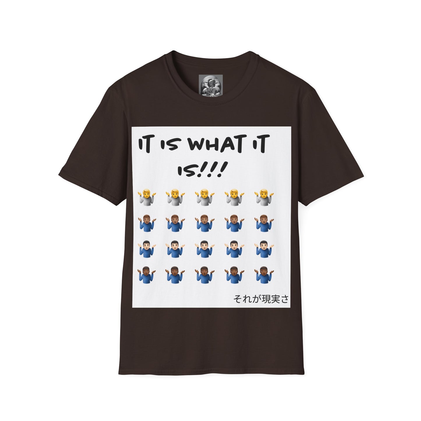 "It is what it is male" Single Print Unisex Softstyle T-Shirt