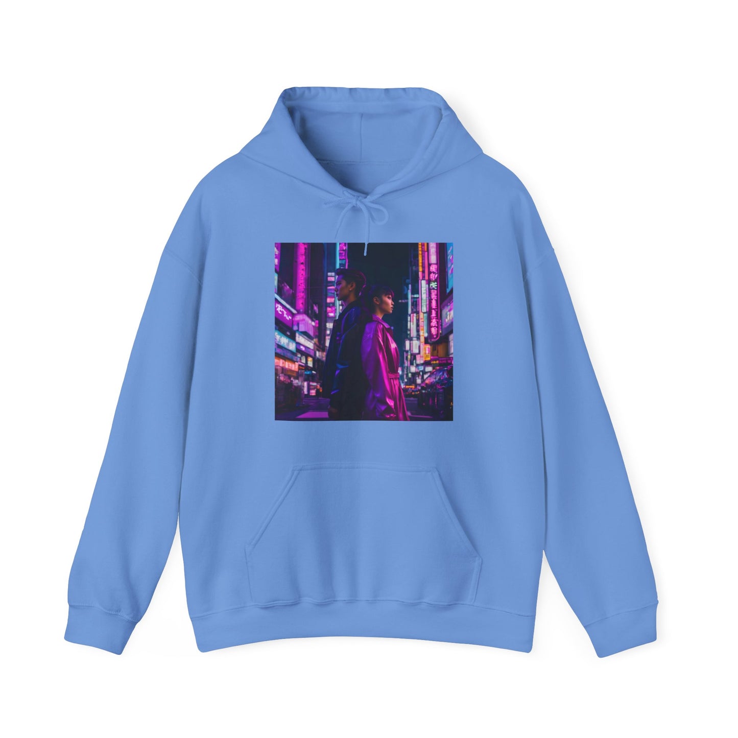 "Midnight in Neo Tokyo" Double Print Unisex Heavy Blend™ Hooded Sweatshirt