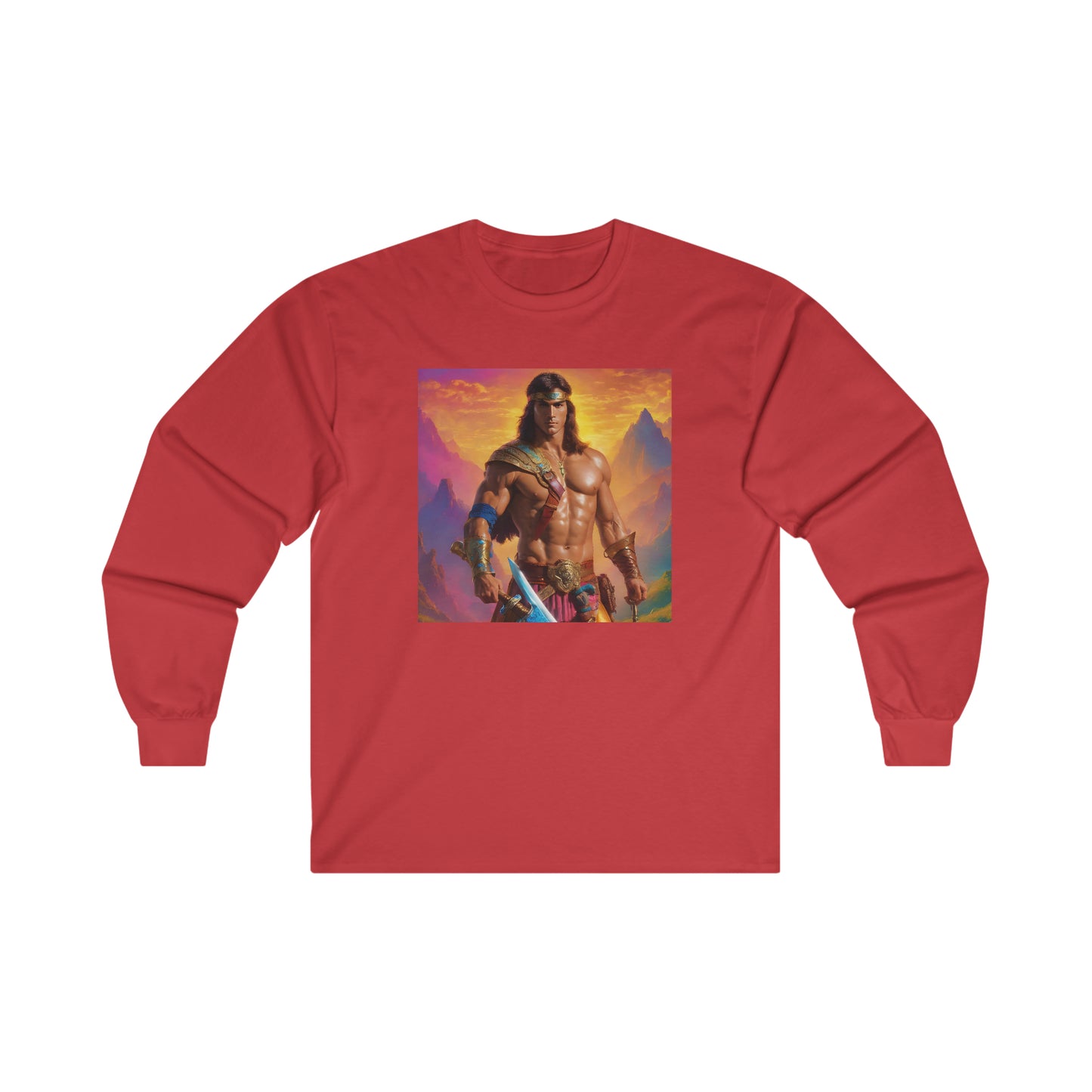 "80s medieval fantasy" Single Print Ultra Cotton Long Sleeve Tee