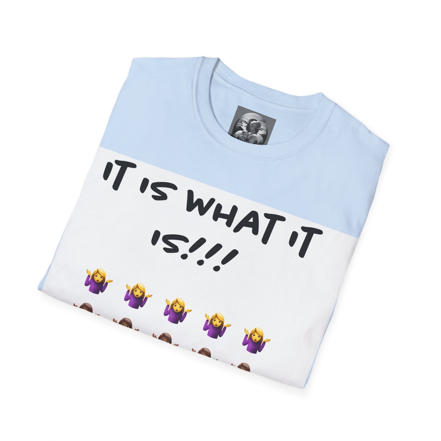 "It is what it is female" Single Print Unisex Softstyle T-Shirt