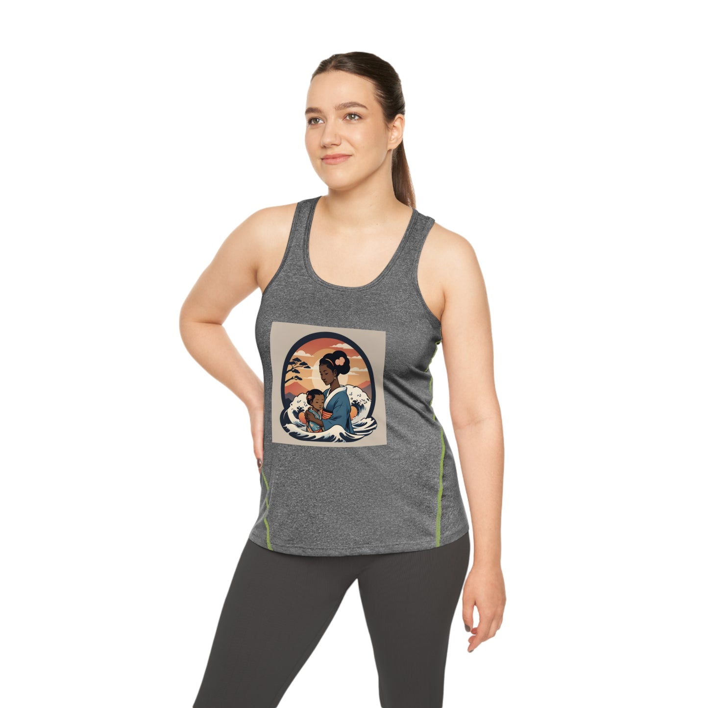 "Princess x Queen" Single Print Women's Racerback Sports Top