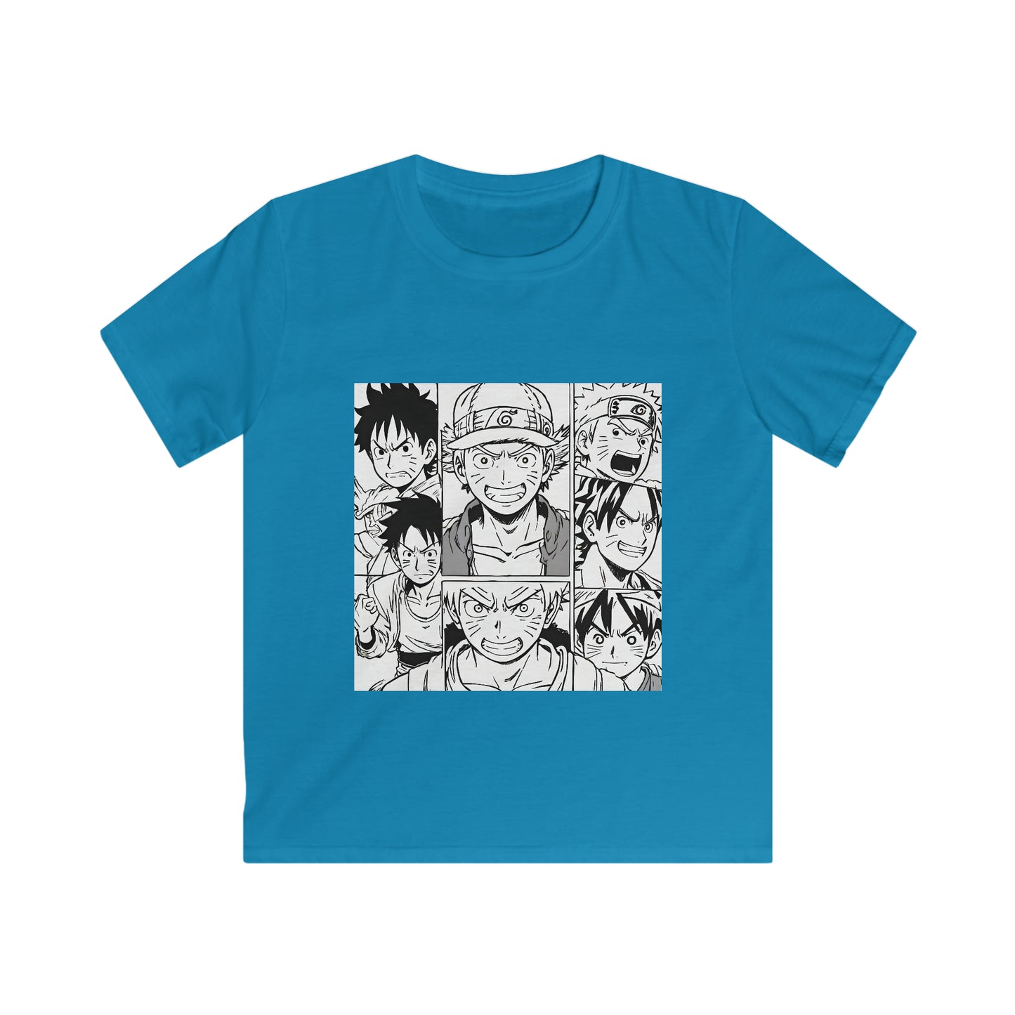 "Shonen Allstars" Single Print Kids Softstyle Tee