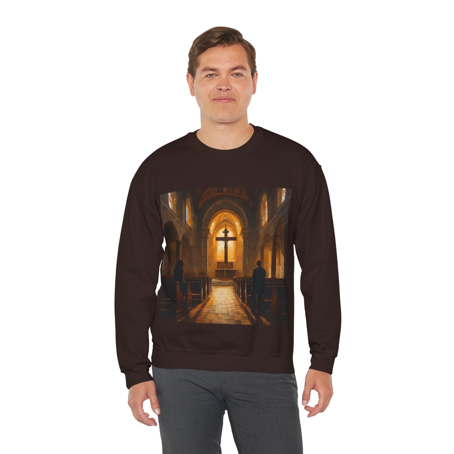 "In God we trust"  Single Print Unisex Heavy Blend™ Crewneck Sweatshirt