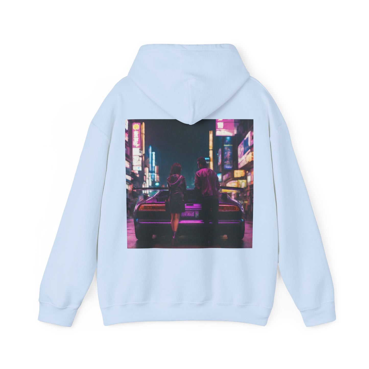 "Midnight in Neo Tokyo" Double Print Unisex Heavy Blend™ Hooded Sweatshirt