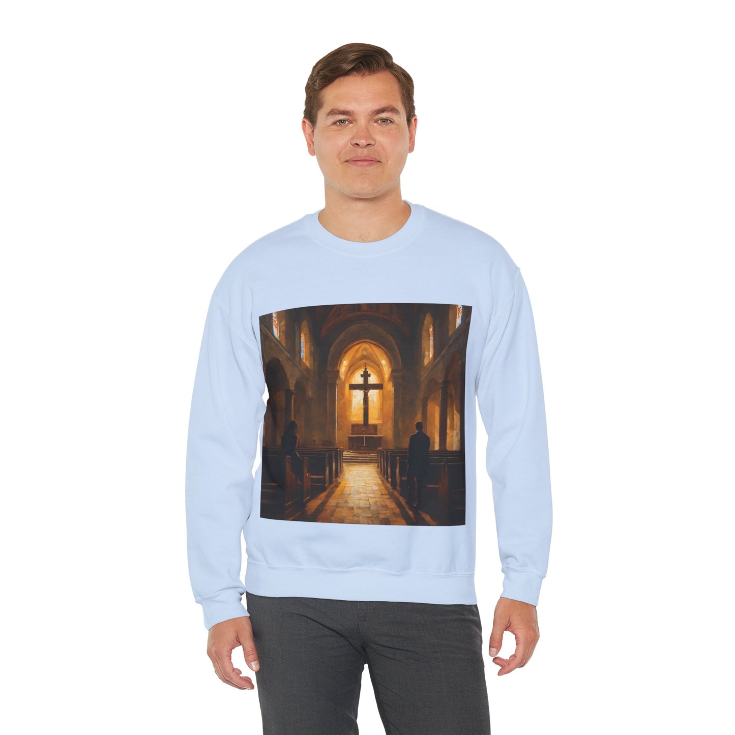 "In God we trust"  Single Print Unisex Heavy Blend™ Crewneck Sweatshirt