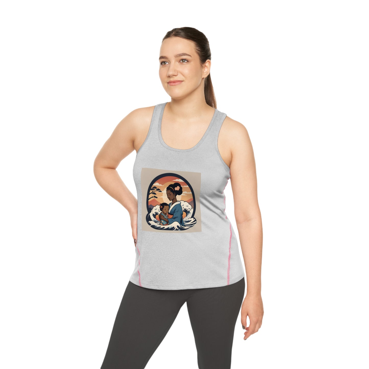 "Princess x Queen" Single Print Women's Racerback Sports Top