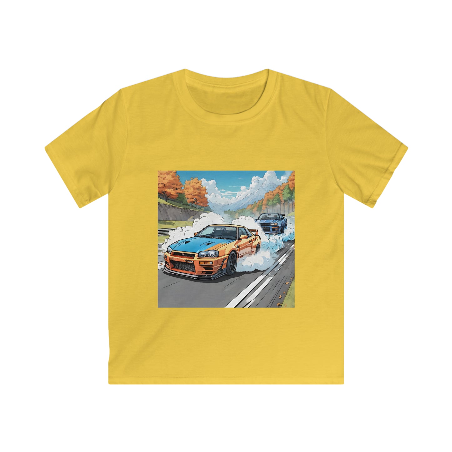 " Go, Go, Go Racing !!!!!!" Single Print Kids Kids Softstyle Tee